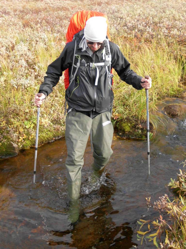 Fording with trekking poles reduces the risk.